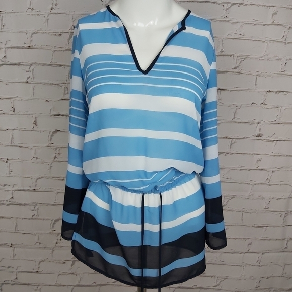 Michael Kors Striped Drawstring Tunic - Picture 2 of 8